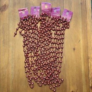 9ft bead garland, lot of 5